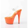 Pleaser - ADORE708 Sandale à bride à la cheville - Transparent/Orange Product image